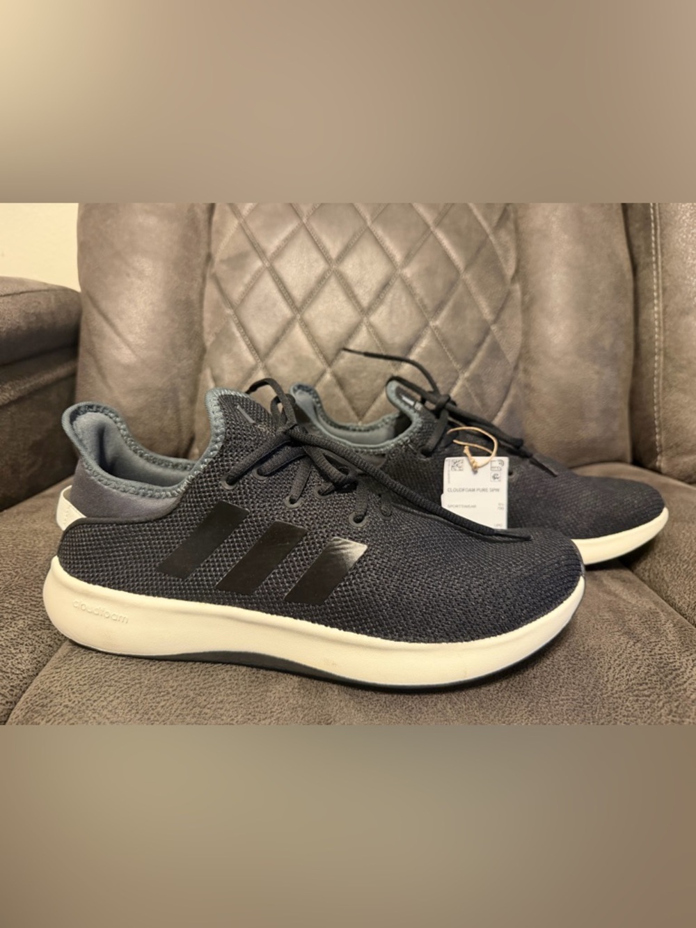 Adidas Black Cloudfoam Pure Shoes JI4876 Men's US 10